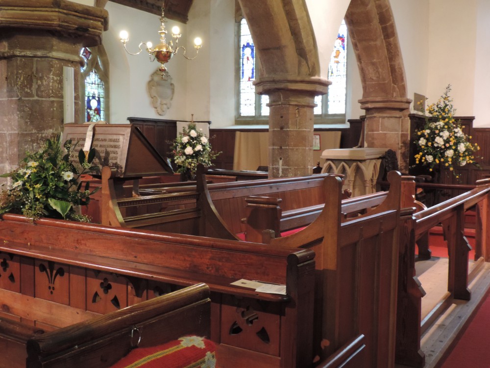 Inside St Giles Church Goodrich Hertfordshire